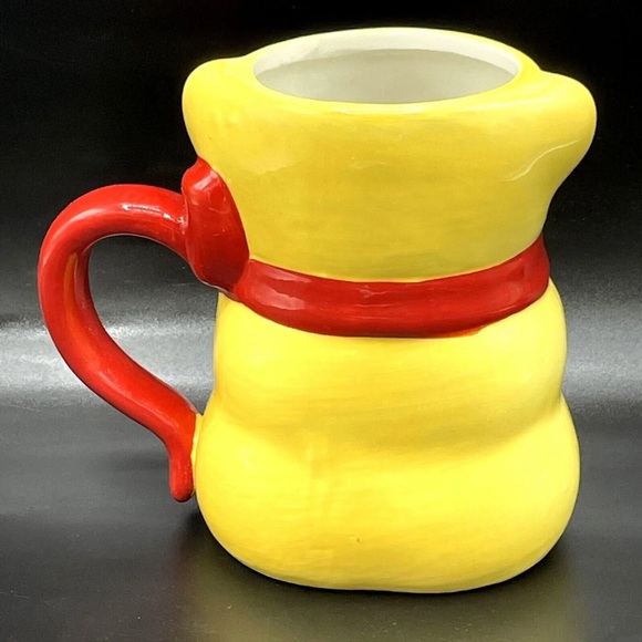 Lindt Chocolate Cup Mug 3D Bear with Red Bow Advertising Rare Yellow Red Brown - Picture 12 of 12